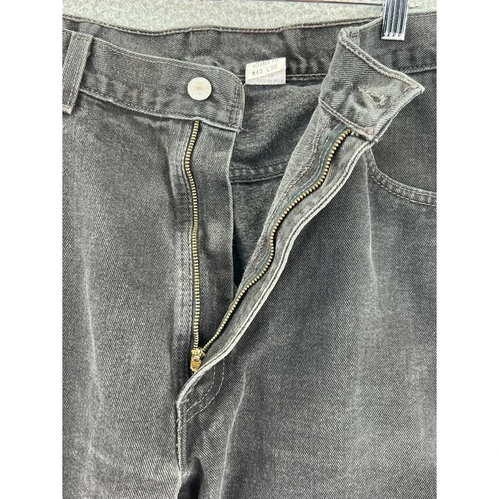 LEVIS 550 Denim Jeans Men 40x30 (37x29 Actual)‎ Relaxed Fit Black Vintage READ